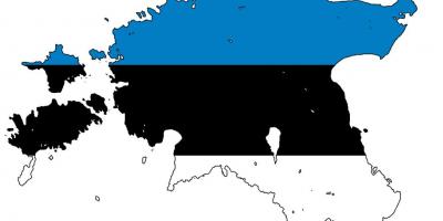 Ramani ya Estonia bendera
